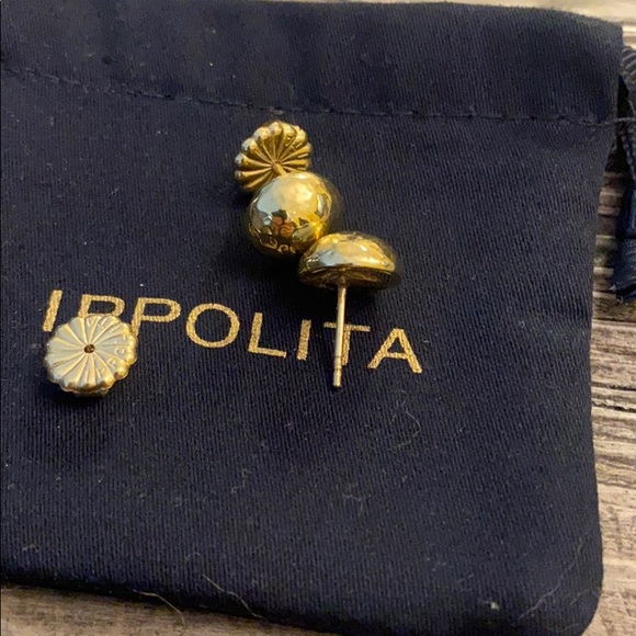 Ippolita gold glamazon earrings hammered 18k - Picture 5 of 5